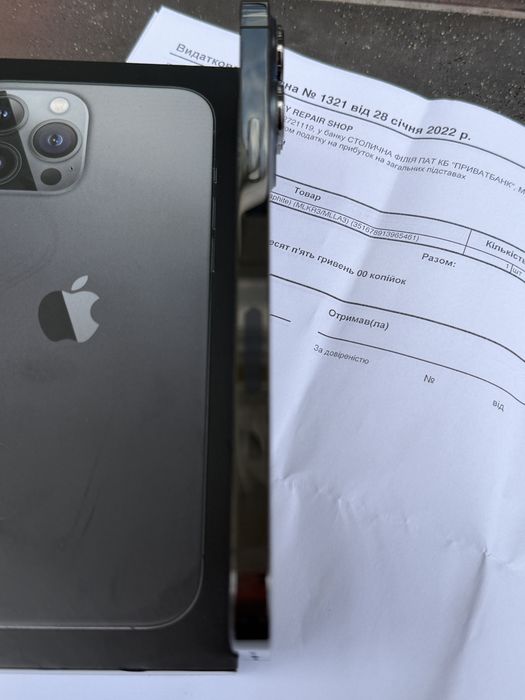 iPhone 13 Pro Max 256GB Graphite Полный комплект, чек