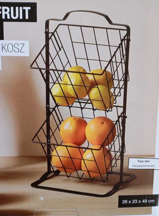 Metalowy kosz na owoce