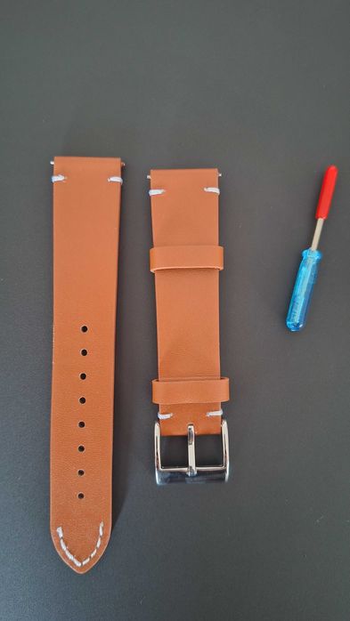 Bracelete de relógio 20mm castanho claro