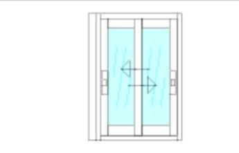 Double-glazed sliding window with two sashes, white lacquered64285213108993121