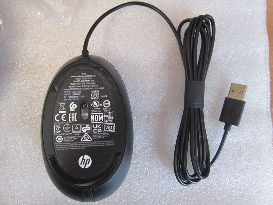 Klawiatura i mysz HP Wired Desktop 320MK 320K Halley USB Niski profil