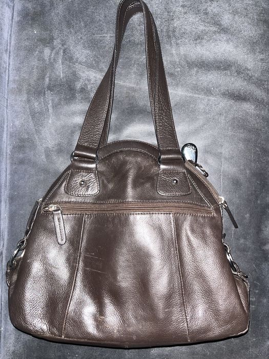 Винтажная кожаная сумка-тоут