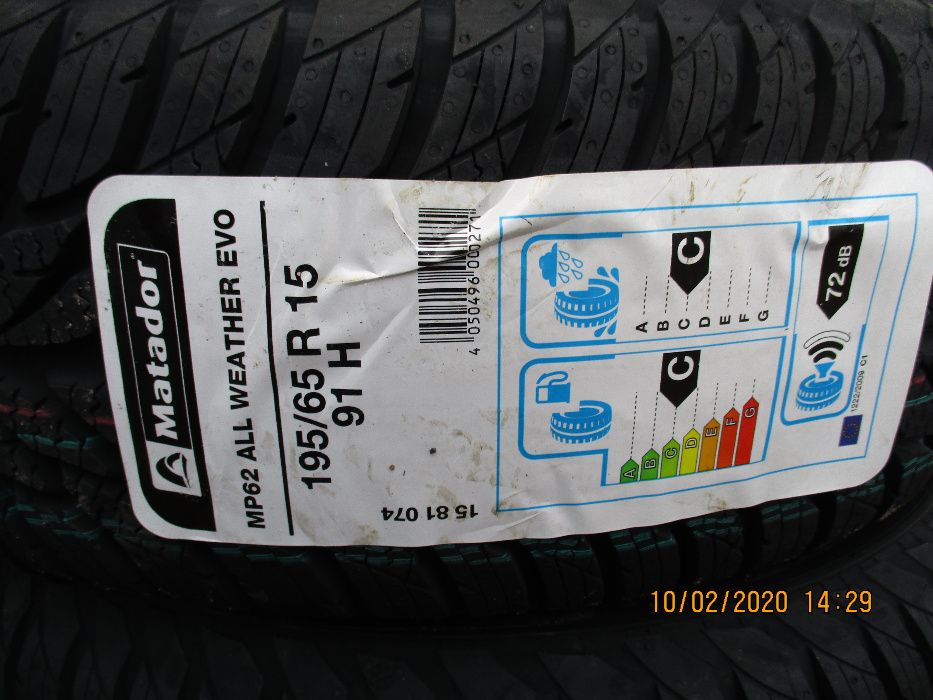 Najtaniej Nowe opony całoroczne wielosezonowe 195/65/15 Matador 2025r