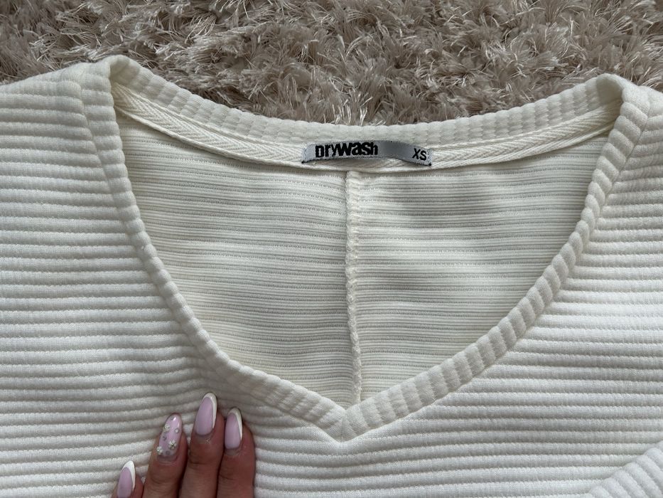 Biała kremowa ecru sukienka Drywash XS 34