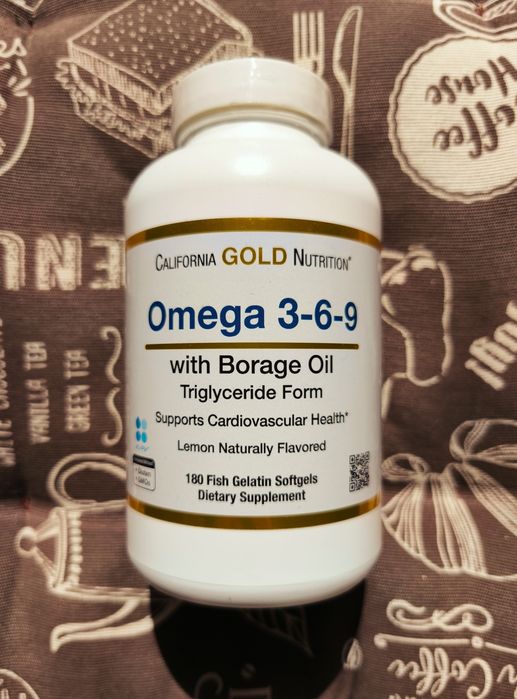 California Gold omega омега 3 6 9 тригліциридна форма 180 капсул