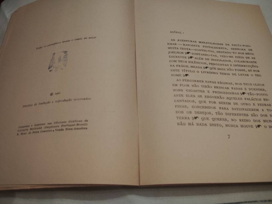 Livro Infantil Romance da Raposa Vintage