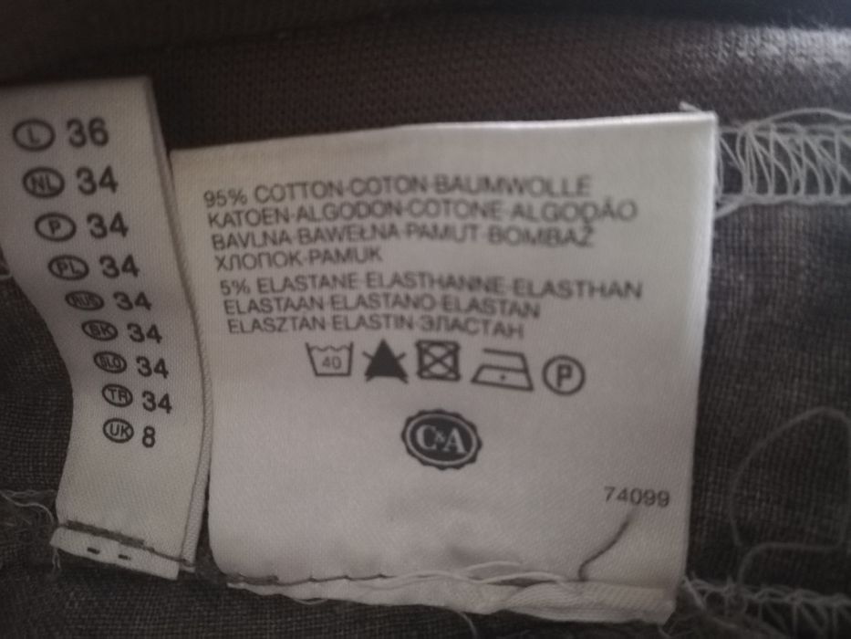 Spodnie ciążowe, len C&A