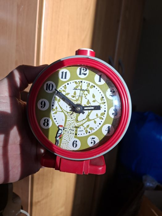 Unikat Stary budzik zsrr JANTAR Dzięcioł 1968 rok USSR prl Sprawny