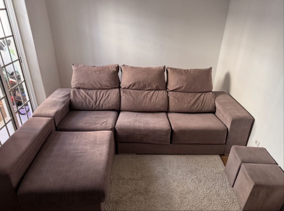 Sofa 3 lugares chaise longue