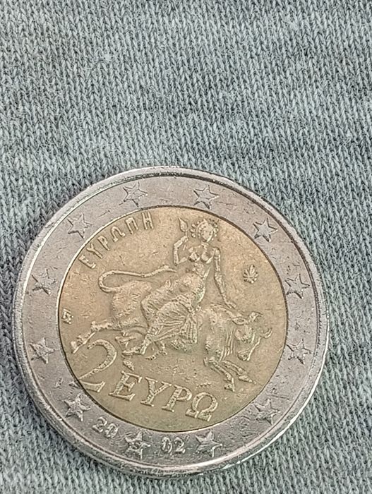 Moeda 2 euros rara Grécia 2002