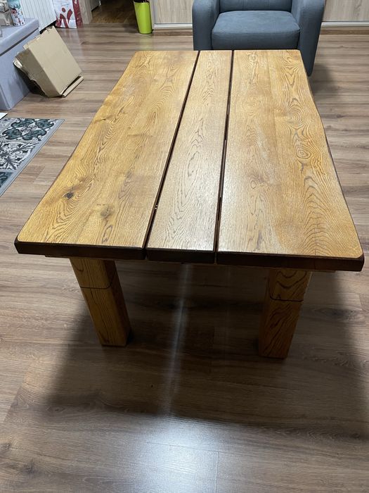 Stół ława drewniany, ławostół 130x74, wys. 54 cm