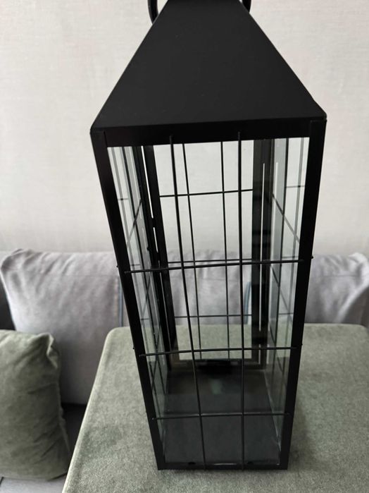 Latarenka metalowa czarna