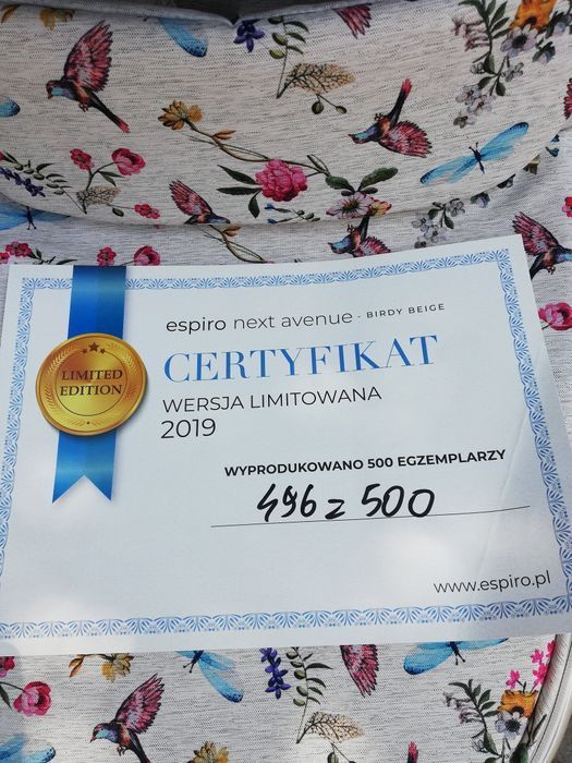 Espiro Next Birdy Beige LIMITOWANY do 500szt z CERTYFIKATEM nr 496z500