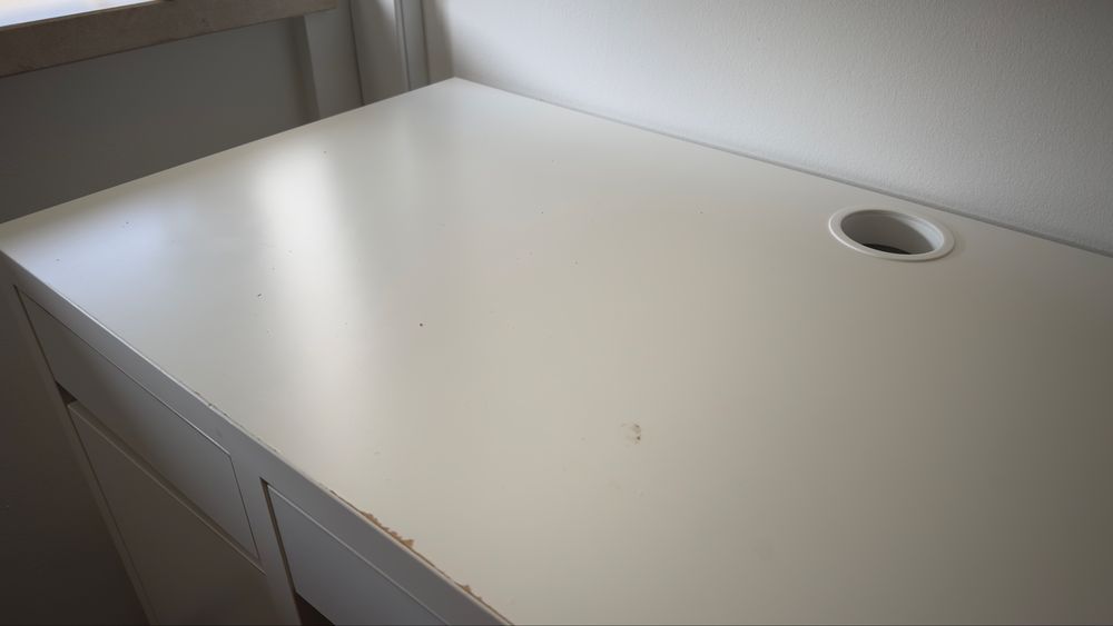 MICKE Secretária, branco, 105x50 cm
