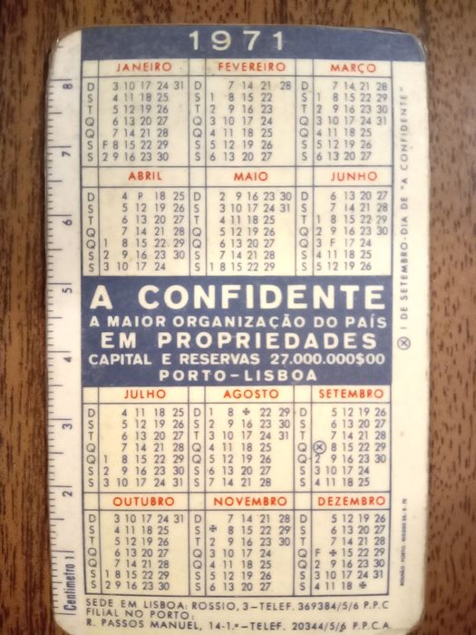 Calendário raro Troféu Jules Rimet
