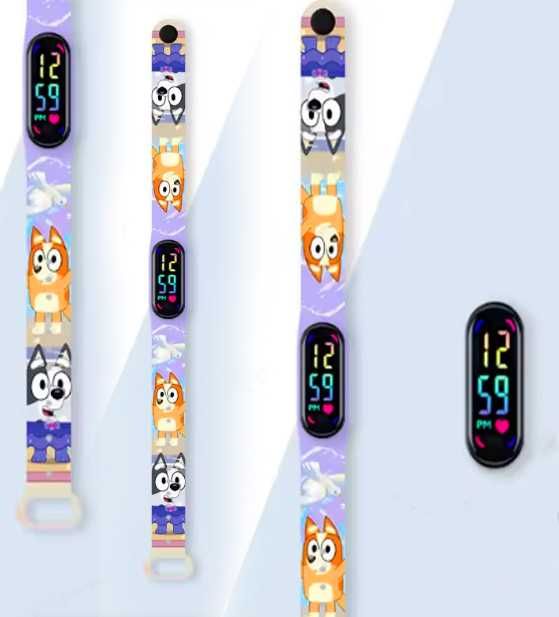 Bluey i Bingo! piękny wodoodporny zegarek dla dziecka cyfrowy LED