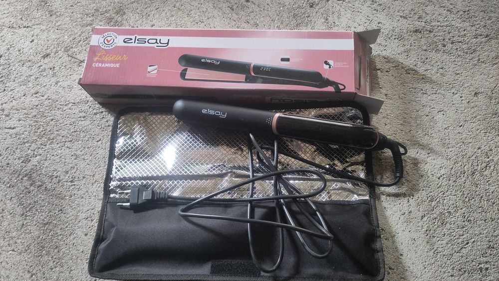 Alisador de cabelo Elsay – Regulável - c/ saco transporte - NOVO