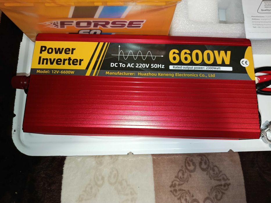 Инвертор 12V інвертор чистий синус 6600 Watt червоний красный