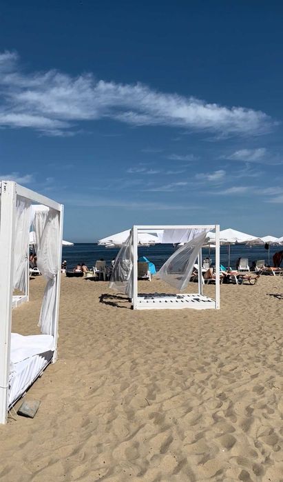 Łózko plażowe, zestawy leżaków