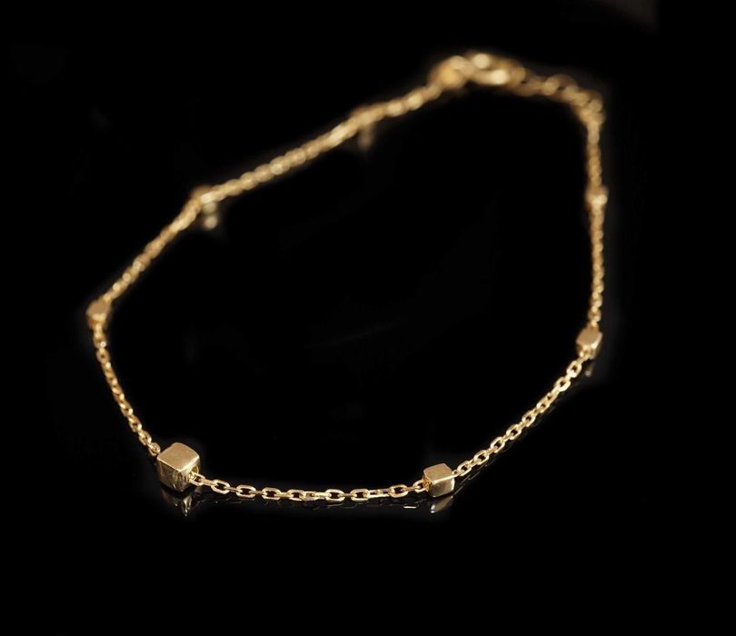 Złoto 585 - Złota bransoletka damska kostki