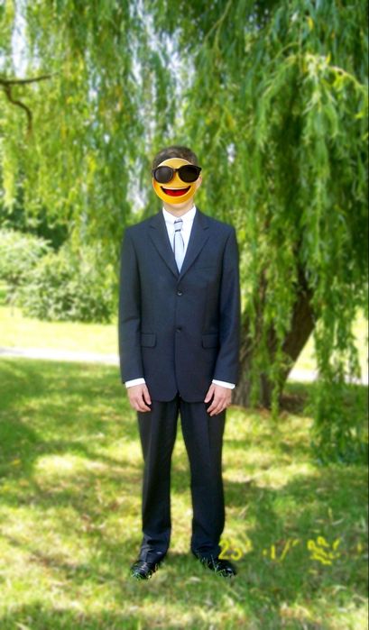 Garnitur męski czarny r. M