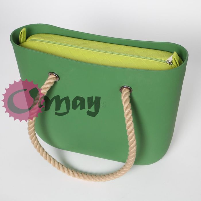 organizer do OBAG STANDARD eko skóra pikowana zielona Limonka OMAY