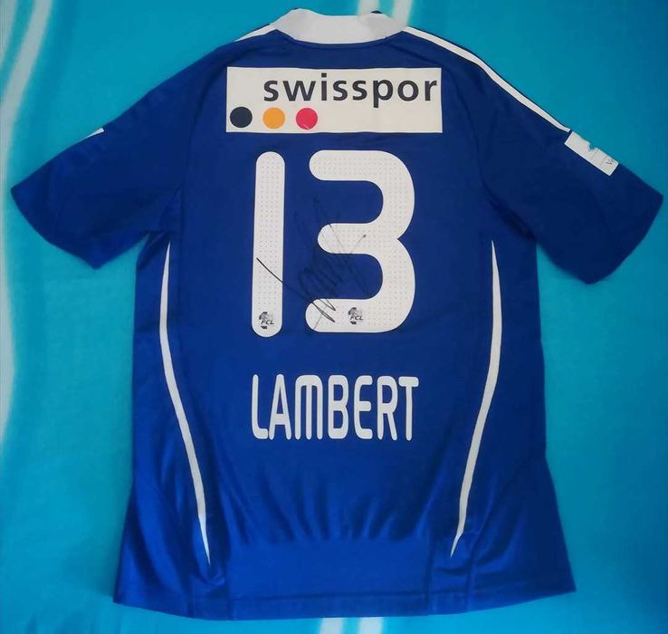 camisola futebol matchworn FC LUZERN Christophe Lambert