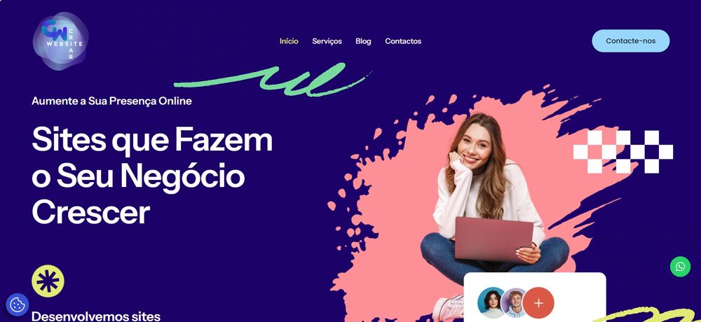 Criação de Sites, Redes Sociais, Cartões Visita
