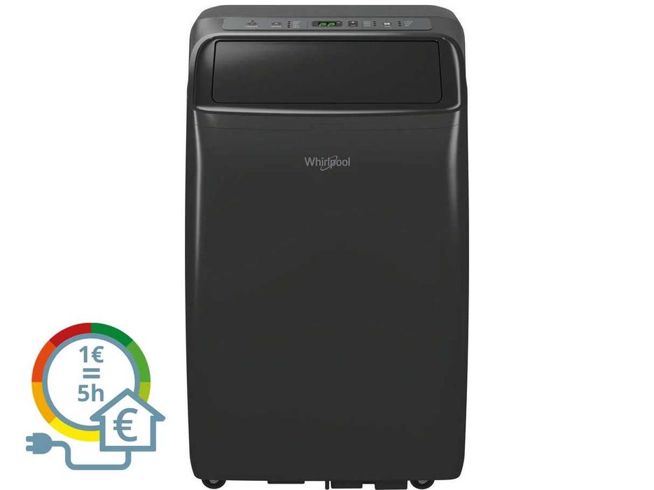 Ar Condicionado Portátil WHIRLPOOL (24 m² - 12000 BTU - Preto)