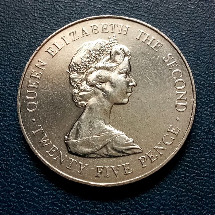 о.Гернсі 25 Пенс(Крона). 1978р. Королівський візит. UNC!