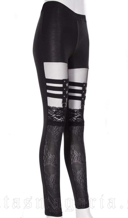 Legginsy RQBL goth killstar punk rave black legion