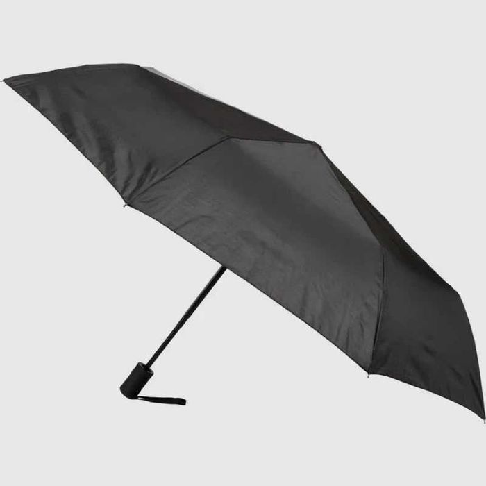 Wiatroszczelny parasol automatyczny – mini, czarny, kompaktowy