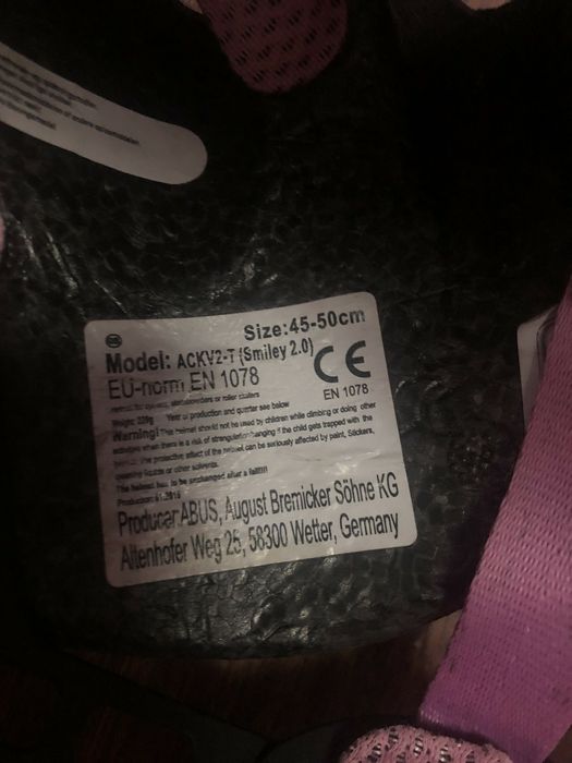 Велошолом Abus рожевий