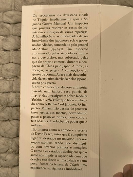 Tóquio Ano Zero
de David Peace