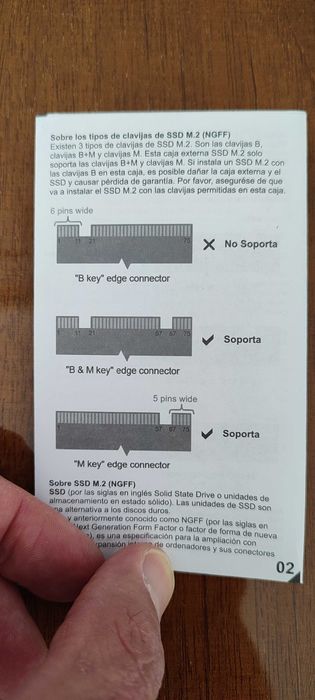 Caixa Externa Aisens M.2 (NGFF) para SSD M.2 SATA/NVME a USB3.1 GEN2