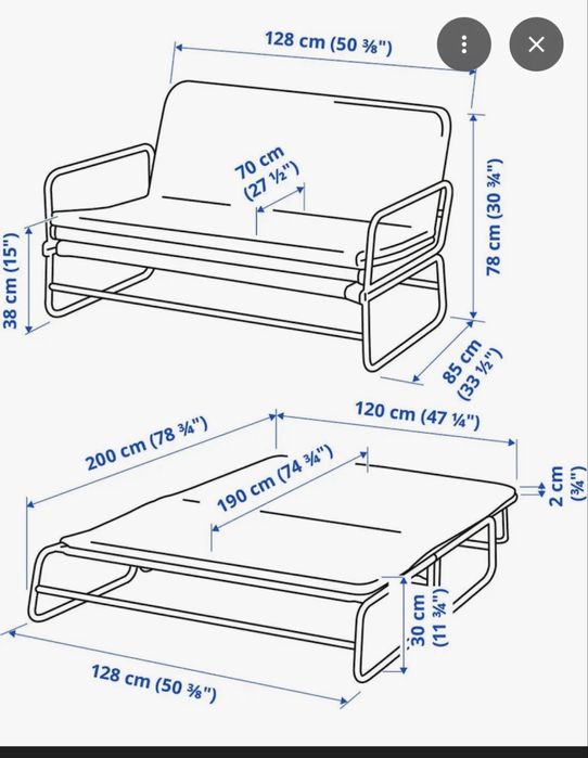 Sofá cama IKEA como novo