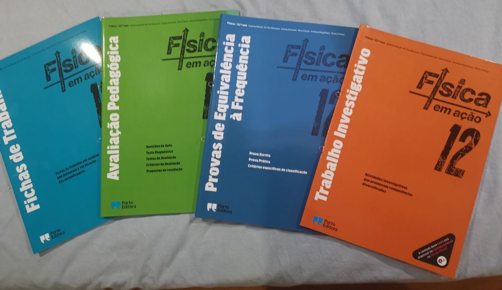 Conjunto de 4 cadernos de apoio - "Física em ação 12"