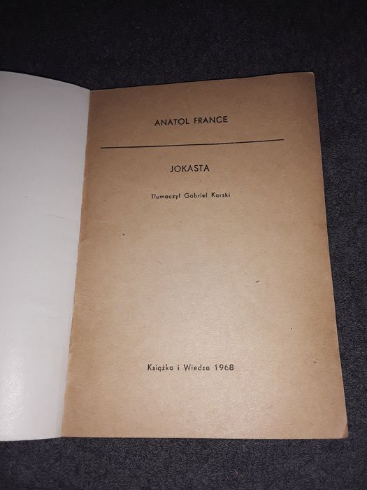 Anatol France jokasta seria z Kolibrem