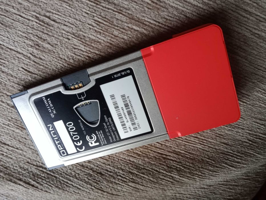 Placa PCMCIA Card para ligação à Internet