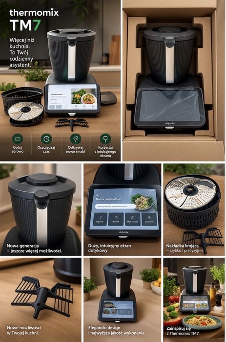 Thermomix TM7 + Nakładka Krojąca 2.0 | NOWY | Oryginalny Vorwerk