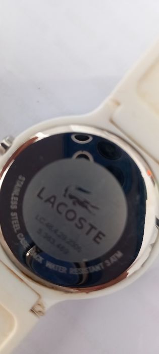 Relógio lacoste azul e branco