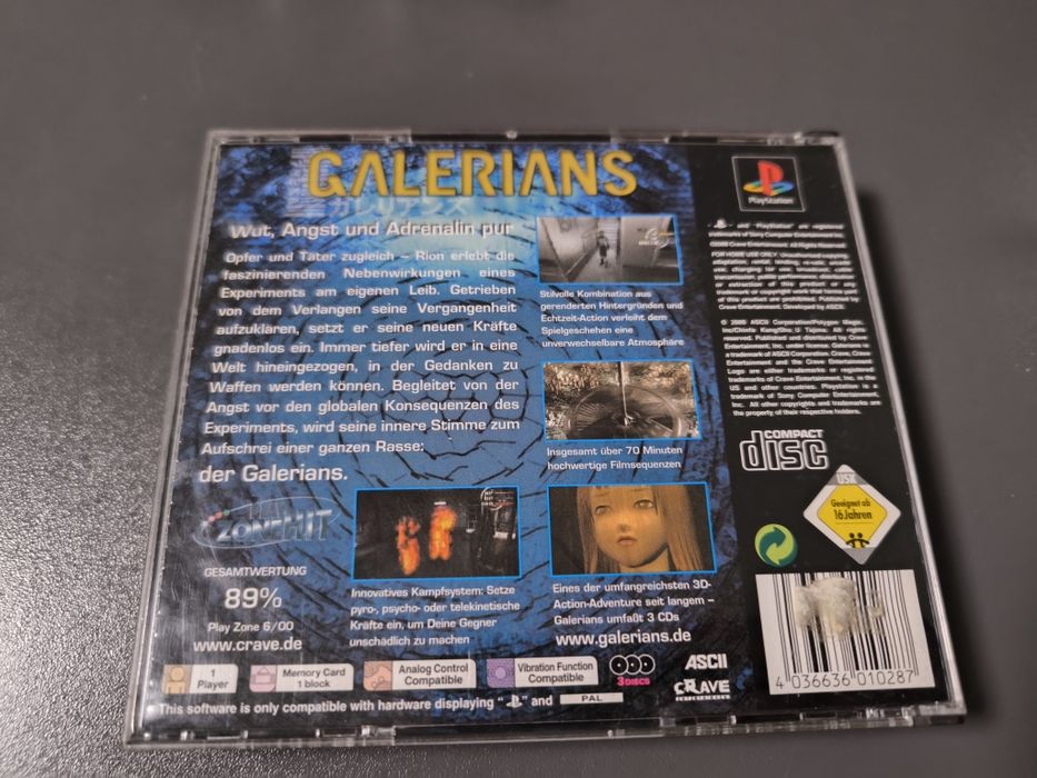 Galerians PlayStation 1 ps1 psx
