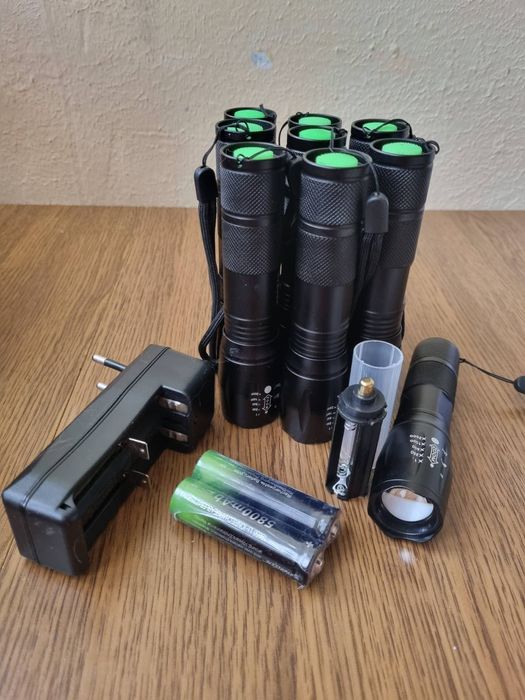 Ліхтарик світлодіодний LED T6 тактичний на акумуляторах 18650 / ААА