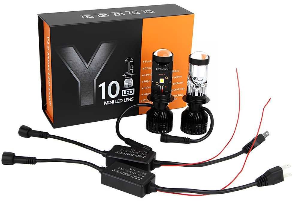 Очень крутые лампы H4 60Вт в авто! Лампы BI-LED H4 мини линзы Y10Prо