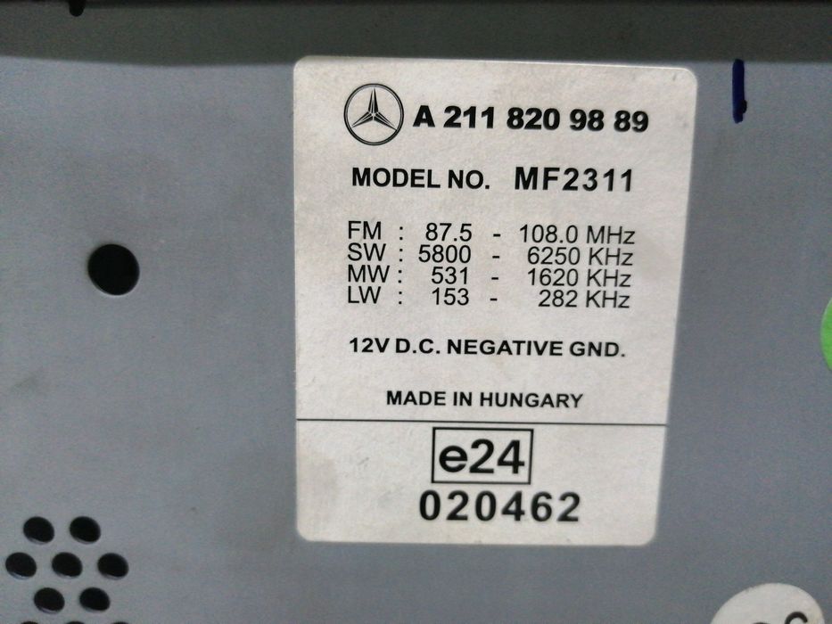 Rádio - mercedes-benz e-class (w211) | 02 - 09