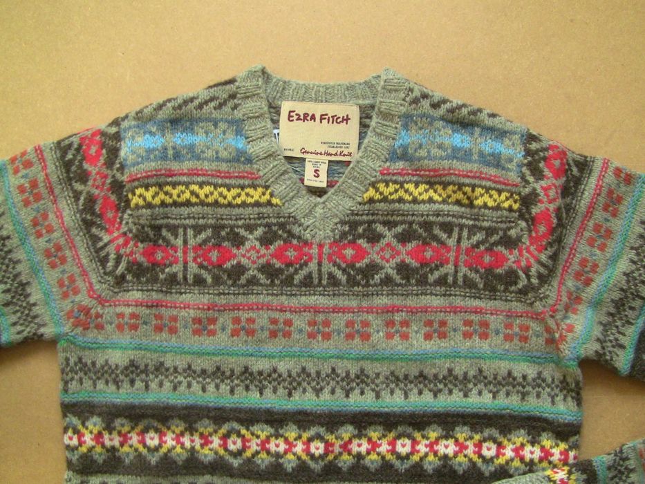 Мужской американский свитер ручной вязки из шерсти ламы EZRA FITCH р S