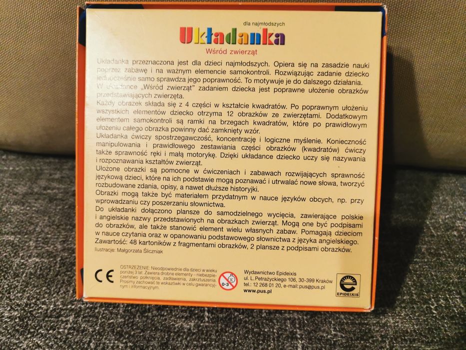 Układanka dla najmłodszych zwierzątka Epideixis