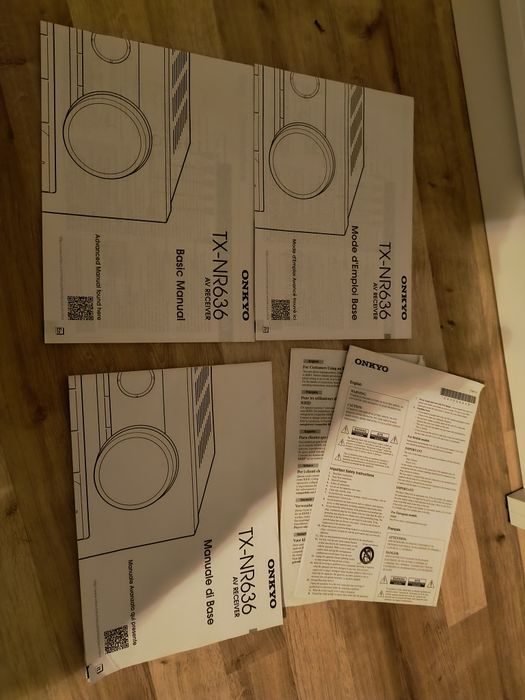 Instrukcje do Onkyo TX-NR636 oryginalne