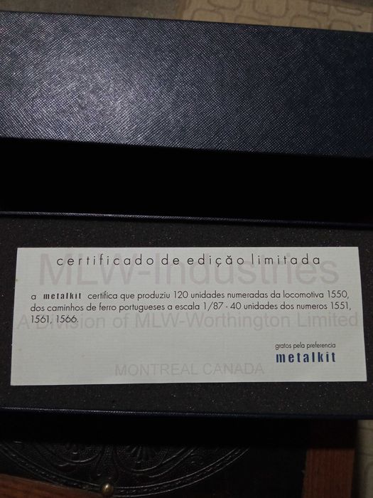 Locomotiva H0 CP 1551 MLW digital com som