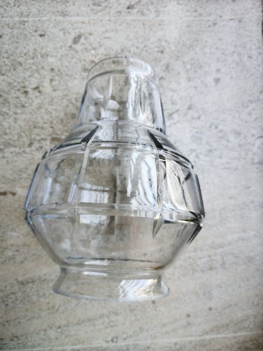 Candeeiro Suspensão Antigo / Lanterna de Hall em Bronze e Cristal